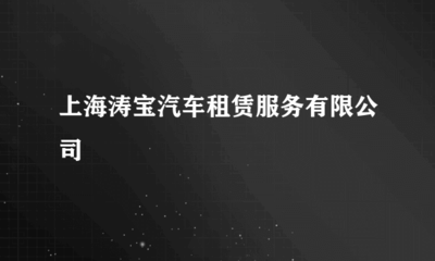 上海涛宝汽车租赁服务与通信设备修理 便捷出行与高效通信的完美结合